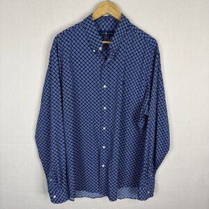 Ralph Lauren Classic Fit Performance Button Up Shirt Blue Mens XXL